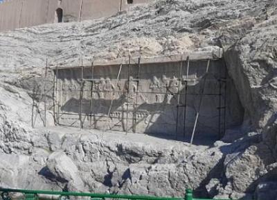 بازسازی نقش برجسته چشمه علی شروع شد، بیش از 100 میلیون تومان صرف یادگار قاجاری ها می گردد